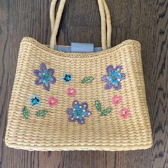 Woven straw handbag - Picture 1 of 6